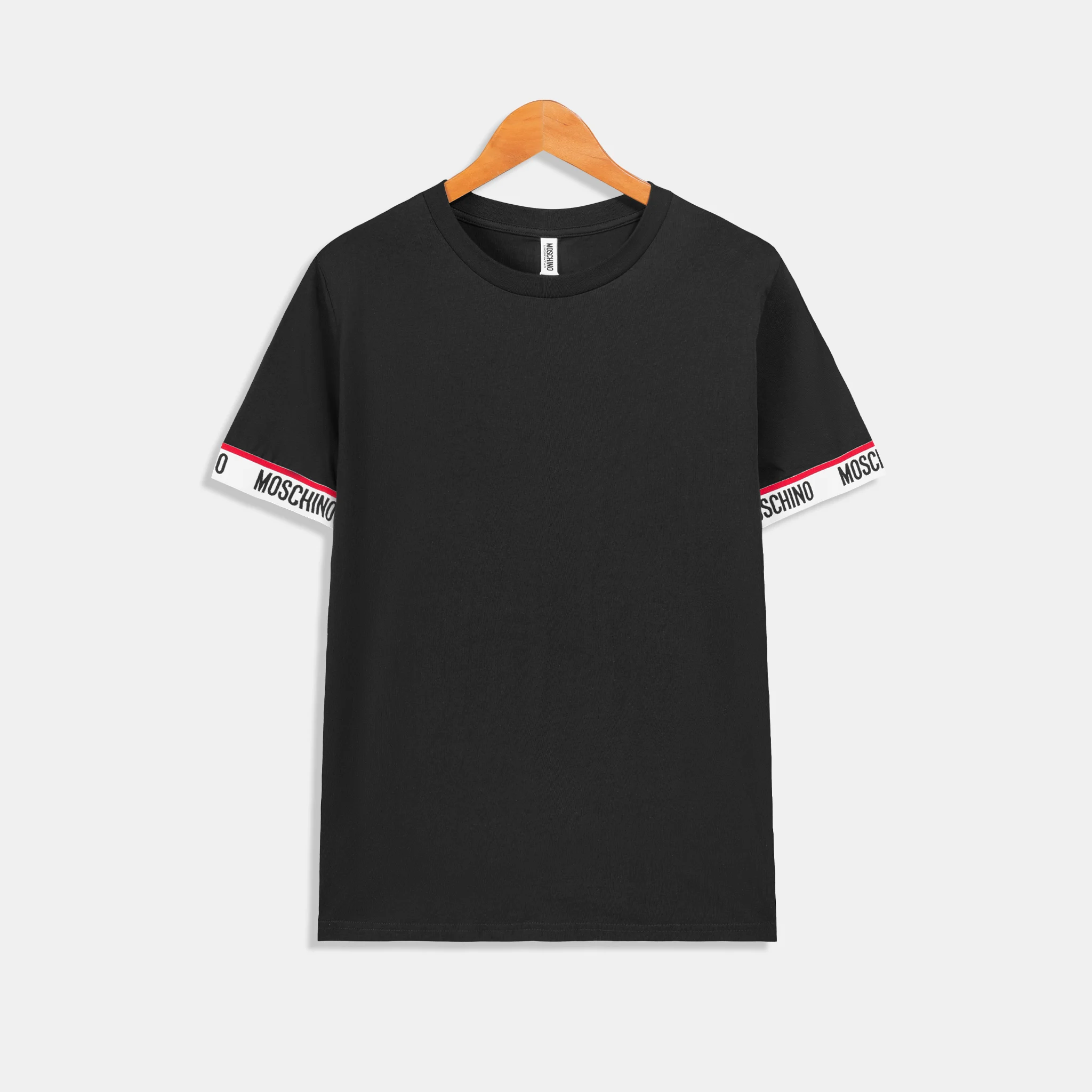 BỘ ÁO PHÔNG MOSCHINO ĐEN QUẦN SHORT MOSCHINO ĐEN VIỀN CHỮ MOS8780 - Ảnh 7